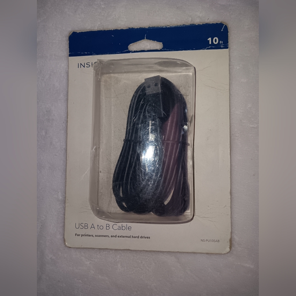 NWOT Insignia USB A to B Cable 10ft